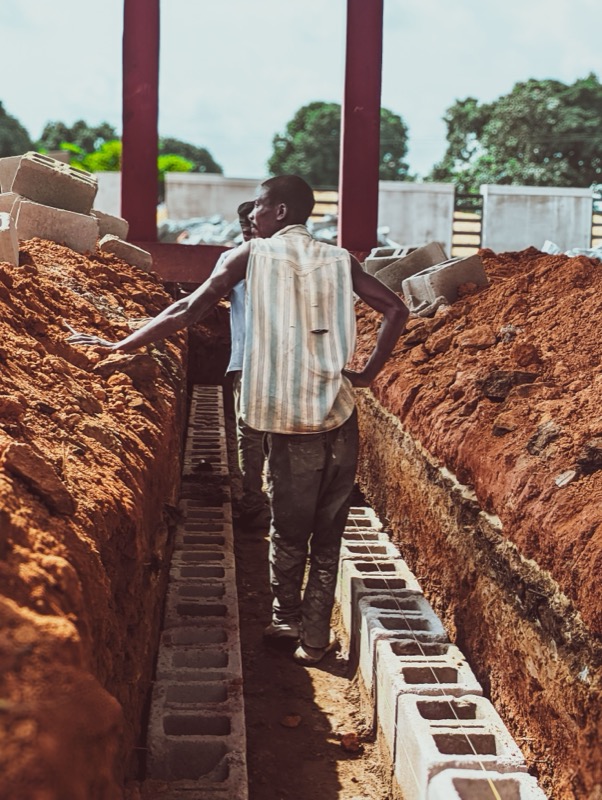 Workers on site